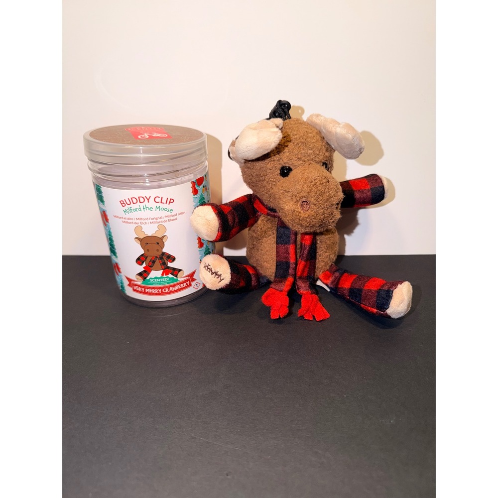 Scentsy Buddy Clip Milford the Moose Very Merry Cranberry Scented Plush Holiday